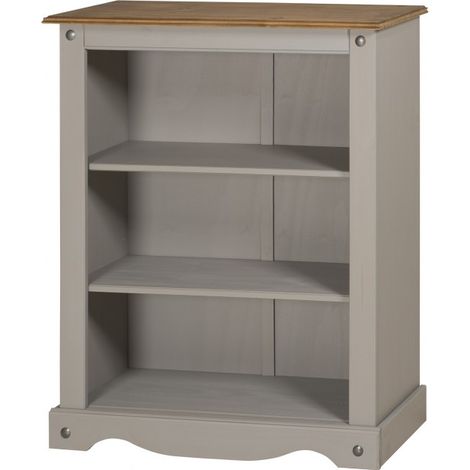 Corona Grey Wax Small Bookcase (1/3)