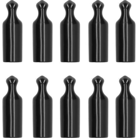 Bouchon de robinet de bière, couvercle en caoutchouc, accessoire pour robinet de baril, noir, 10 pièces (1/5)