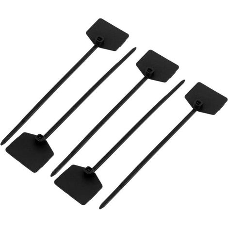 Bardusch-10 pcs éléments nylon 3×120 mm autobloquants pour câble, étiquette fil noir, connecteurs cordon marqueur (1/3)