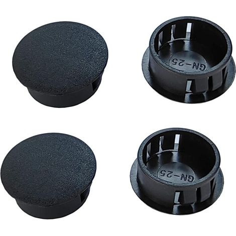 Stück 45 mm runde Kunststoffstopfen, Möbellochabdeckungen, Kunststofflochabdeckungen, Schwarz, Bohrlochstopfen zum Verschließen von Möbellöchern