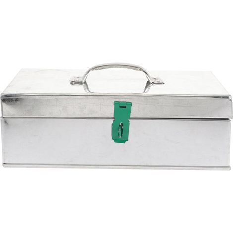 Boîte à Outils Portable en Tôle de Fer Verrou, 1 Pièce Couleur Rangement Ménager Simple, Caisse Métallique à Poignée, pour Garder les Outils Bien Organisés et Protégés Couleur Aléatoire (1/5)