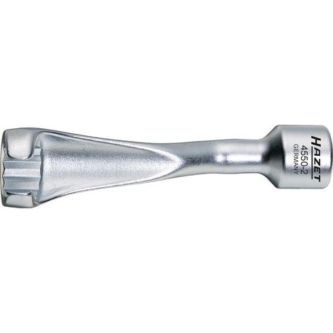 Hazet Einspritzleitungs-Schlüssel, Vierkant hohl 12,5 mm (1/2), Außen-Doppel-Sechskant Profil, 19 mm (1/2)