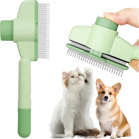 Redreo Fellblitz Bürste für katze, Katzenbürste für Fellbürste & Haustierpflege, Katzenkamm mit abgerundeten Metall Zinken zur sanften Pflege (1/5)