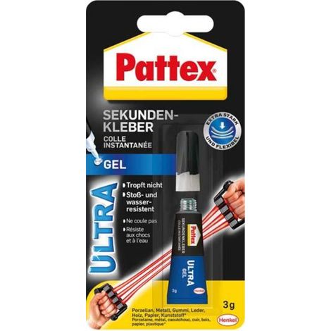 Pattex Ultra Gel colle extra forte incolore 3g gel (1/3)