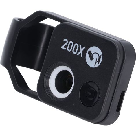 Loupe de Téléphone Portable 200X avec LED, Lentille de Microscope Haute Définition pour Extérieur (1/5)