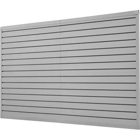 Pannello porta attrezzi, in PVC, facile installazione, colore grigio. (1/2)