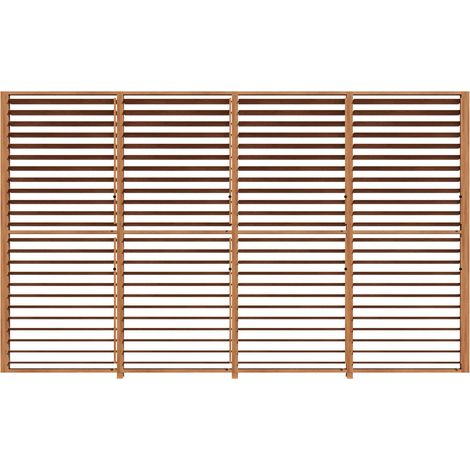 PRIMEYARD 4-teilige Lamellenwand aus Aluminium - verstellbares Paneel in Holzoptik für Pergola Deluxe