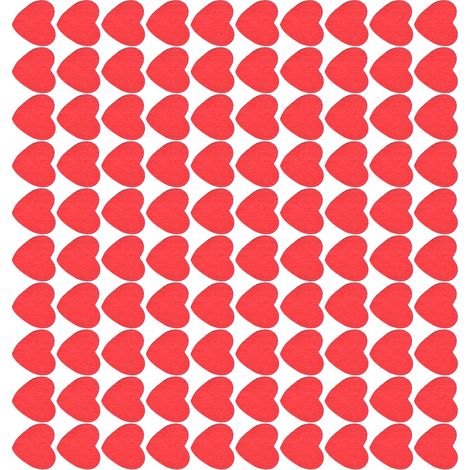 100 ornements en bois rouge en forme de cœur, autocollants, à faire soi-même pour la décoration intérieure. (1/5)