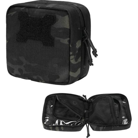 Taktische Erste Hilfe Tasche MOLLE IFAK mit YKK Reißverschluss, 500D Cordura, Schwarz