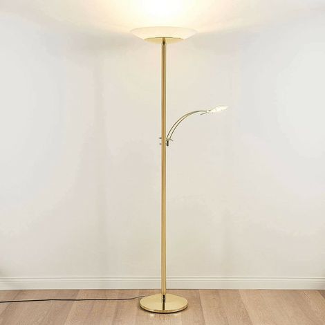 [GEBRAUCHT] B-Ware Lampenwelt Ilinca Led Stehlampe Stehleuchte Deckenfluter Lampe Leuchte Messing