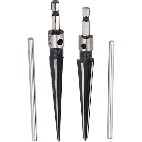Alésoir Conique à 6 Flûtes avec Poignée en T, 45 Acier 516 Mm 3‑13 Mm Portable et Durable pour le Travail du Bois, la Tôle (1/5)