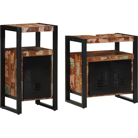 Maison Exclusive - Badezimmermöbel-Set mit Regal 2 pcs Braun Mass