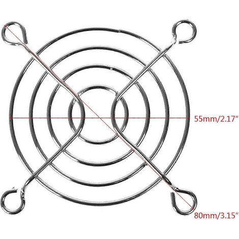 Schutzgitter für Computergehäuselüfter, 6 cm Durchmesser, aus Eisengewebe