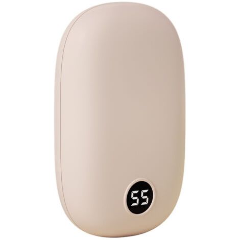Chauffe-mains rechargeable 6000 mAh et batterie externe 2 en 1 avec câble USB et Type-C. Chauffe-mains électrique portable et réutilisable, idéal pour les activités extérieures en hiver : camping, pêc (1/5)