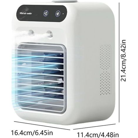 Verdunstungsklimaanlage, Tischventilator, USB-Lüfter, kleine Klimaanlage für Zimmer, Auto und Außenbereich (1/4)