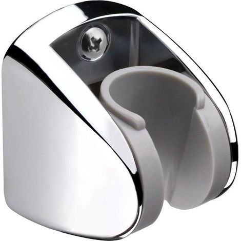 Base de douchette pivotante et mobile, siège fixe pour pommeau de douche, pistolet de pulvérisation, support pour douchette, base de fixation à clip, argenté. (1/5)
