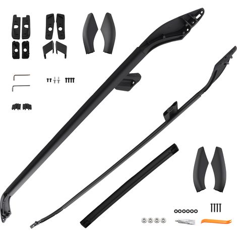 Roof Rack Side Rails Cross Bars Black For Land Rover Freelander 2 2006-2014 (1/5)