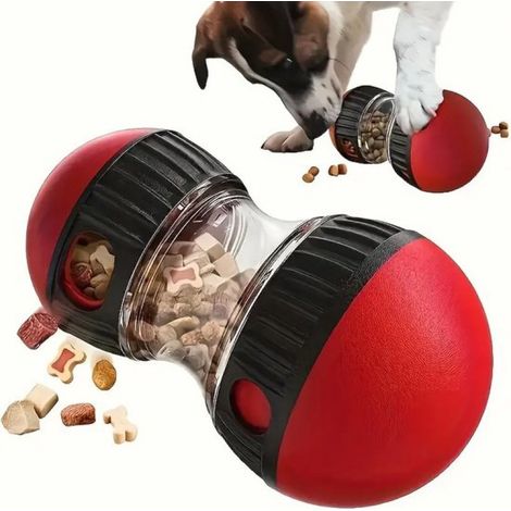 Jouets pour chiens - Nourriture - Récompenses - Interactif - Jeu - Distributeur - Rouge (1/5)