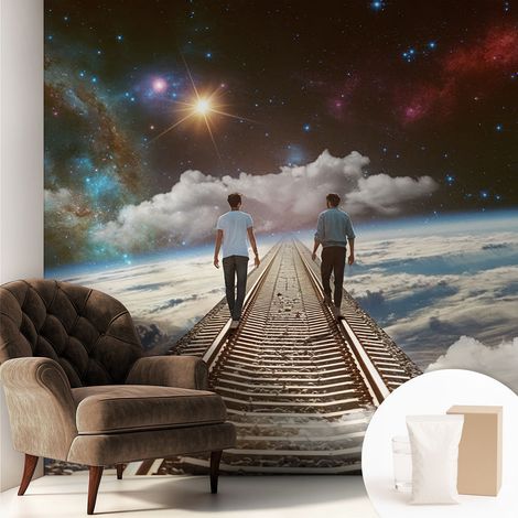 Carta Da Parati - Fotomurale In Vlies - per Decorazione pareti - Per La Cucina Camera Da Letto Per La Soggiorno Viaggio nello spazio 250x250 cm (1/5)