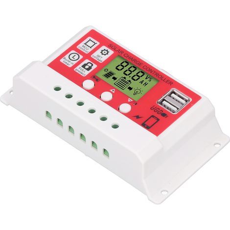 10A 12V/24V PWM-Solarladeregler für Lithiumbatterien, Photovoltaik-Regler mit LCD-Bildschirm, automatisches Solarpanel-Ladegerät