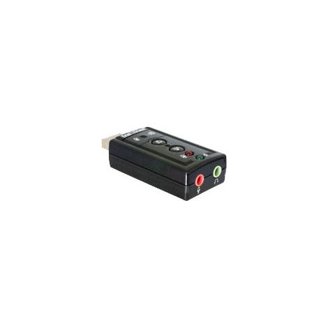 Delock 7.1 Microfono/Auriculares/RCA - Tarjeta de Sonido Externa