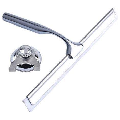 Glass squeegee/shower squeegee with wall bracket for adhesive mounting, 27 cm / 270 mm, chrome-plated, D1015 (1/4)
