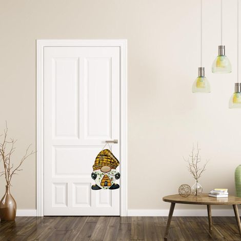 Pancarte de porte scandinave Tomte, suspension de porte, couronne décorative pour entrée et porche (1/5)