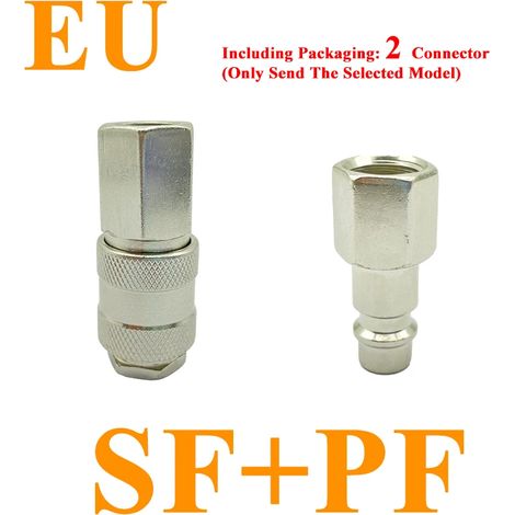 (EU SF PF-20) Raccords de tuyau d'air UE, coupleur, accessoires pour compresseur, raccord à dégagement rapide, connecteur pneumatique standard européen, Rapidities (1/5)