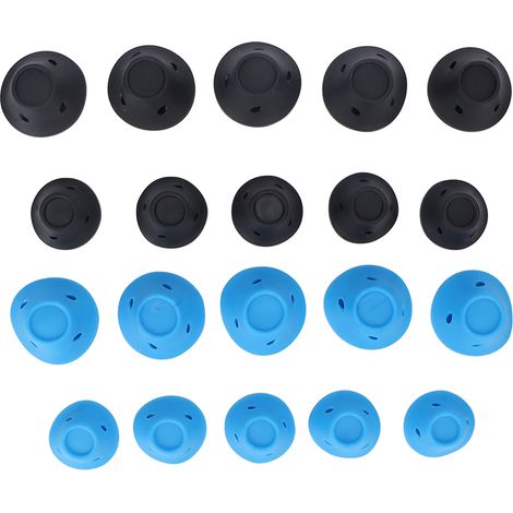 Lot de 20 fers à friser en silicone pour une utilisation nocturne, doux pour les cheveux, en forme de clochette champignon, pour la maison, idéal pour se coiffer facilement, bleu et noir. (1/5)