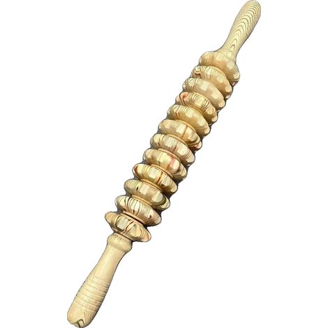 Massage Roller, Naturholz, Tiefengewebelinderung, 12 farbige gerade (1/2)