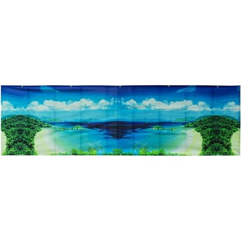 Panneau d'intimité pour balcon terrasse, clôture décorative extérieure pour jardin patio, brise-vue résistant aux intempéries, écran occultant pour espace extérieur, modèle îles, lot unique. (1/5)
