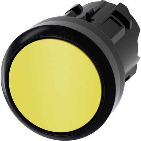 Siemens 3SU10000AB300AA0 3SU1000-0AB30-0AA0 Bouton-poussoir collerette plastique, rond bouton noir, (1/3)