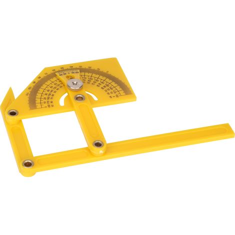 Rapporteur Goniomètre 180° Mesureur d'Angle Règle de Mesure pour Tracé et Menuiserie (1/3)