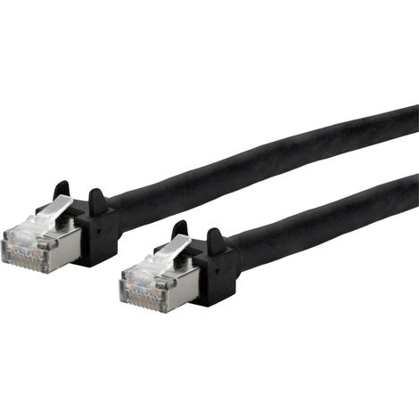 Metz Connect 13084F5000-E RJ45 Patchkabel CAT 5e S/UTP 5 m Schwarz  1 St.