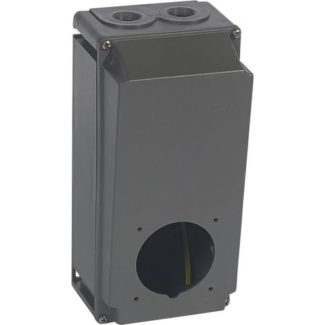 Boîtier réversible Hypra pour prise 2P+T, 3P+T et 3P+N+T 63A IP44 - 2 entrées ISO 32 + 1 ISO20 - plastique - LEGRAND (1/2)