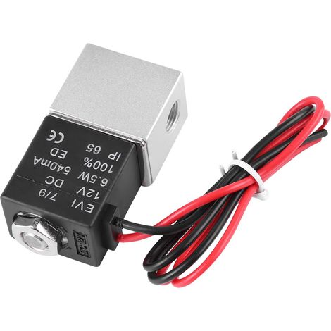 12V DC 1/8" 2-Wege-Magnetventil aus Aluminium, normalerweise geschlossen (1/5)