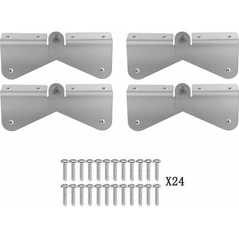 Downspout Extension Hinge, Stainless Steel Flip Down Hinge with Screws for Easy Gutter Installation (4pcs)