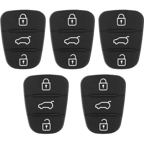 piezas de repuesto de goma para llaves de 3 botones para Hyundai Fit para Kia (sin letra)