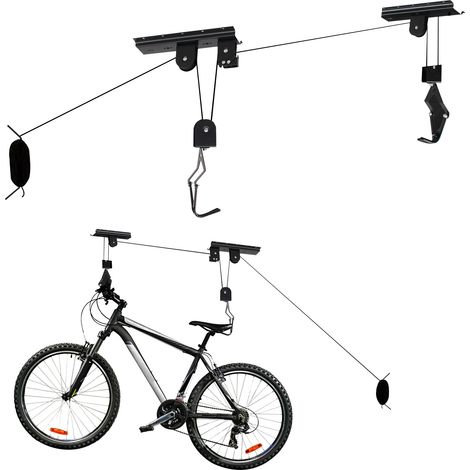 Soporte bicicleta techo Cuelga bicis Colgador Bicicletas Garaje 20kg Almacenaje Orden Hobby Deporte (1/5)