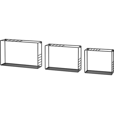 Dolle Wandregal Lynn 42 x 26 cm schwarz 3er-Set Wandregal (1/2)