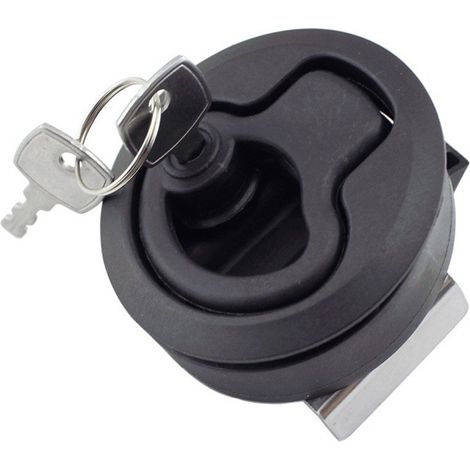 Clips de plancher en nylon marin avec ou sans clé - accessoires de quincaillerie pour camping-cars et yachts - noir avec clé - nylon (1/4)