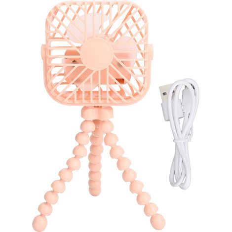 Mini ventilateur portable, peut être suspendu, posé ou enroulé autour du corps, ventilateur de bureau à trois vitesses (1/5)