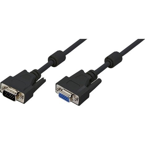 LOGON 15m VGA VGA (D-Sub) Kabel White - VGA Kabel (15m, VGA (D-Sub), White, VGA (D-Sub), VGA (D-Sub), White, Male connector/Female connector)
