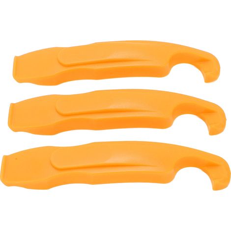 3 pièces kit de démonte-pneus vélo en nylon, levier pour pneus de bicyclette, outil de réparation de roue jaune (1/5)