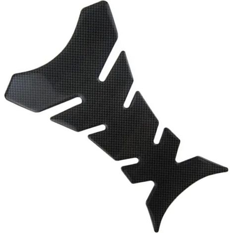 Protecteur de réservoir moto en fibre de carbone, forme crâne, autocollant anti-rayures, 19,7x13,4x1 cm, universel (1/5)