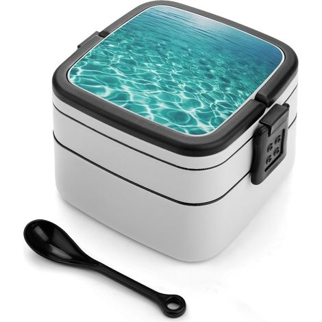 Boîte à eau Bento pour piscine, bleue, empilable, adultes (1/5)
