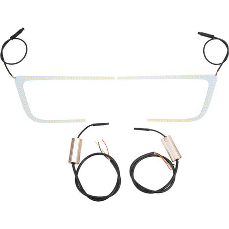 Paire de feux de jour LED blanc ambre double couleur type angel eyes avec clignotant, compatible Subaru WRX STi 2015-2018, remplacement direct, phares DRL et indicateurs. (1/5)