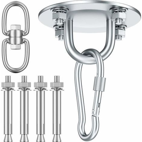 Crochet pivotant pour lit hamac Plaque de fixation en acier inoxydable (1/5)