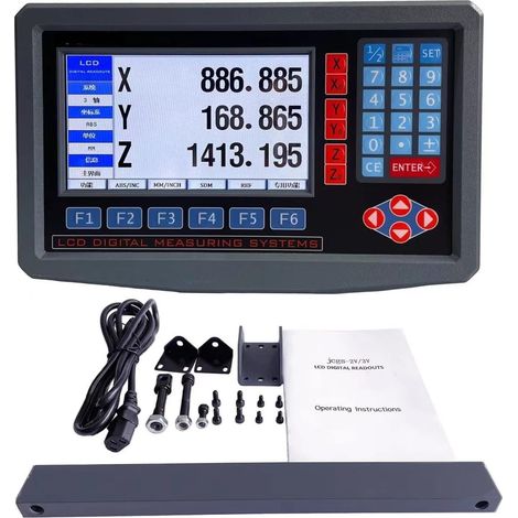 Échelle linéaire numérique Lcd numérique grand écran multilingue 2/3 axes a utilisé la fraiseuse de tour CNC et la rectifieuse for l'encodeur à échelle linéaire pour la machine de tour de fraisage de (1/5)