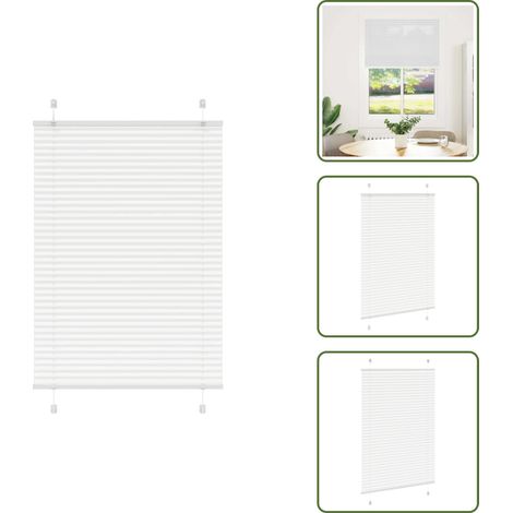 Plissee Weiß 85x150 cm Stoffbreite 84,4 cm Polyester - Plissee - Plissees - Faltrollo - Jalousie (1/5)